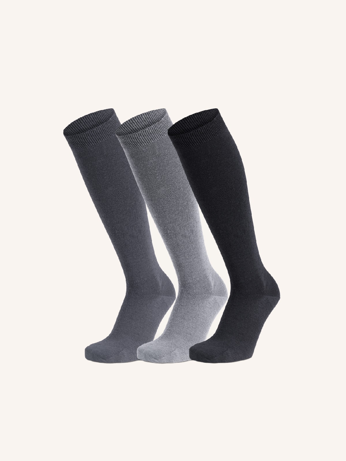 Long Wool Socks for Women | Plain Color | Pack of 3 Pairs | Cool Wool DL