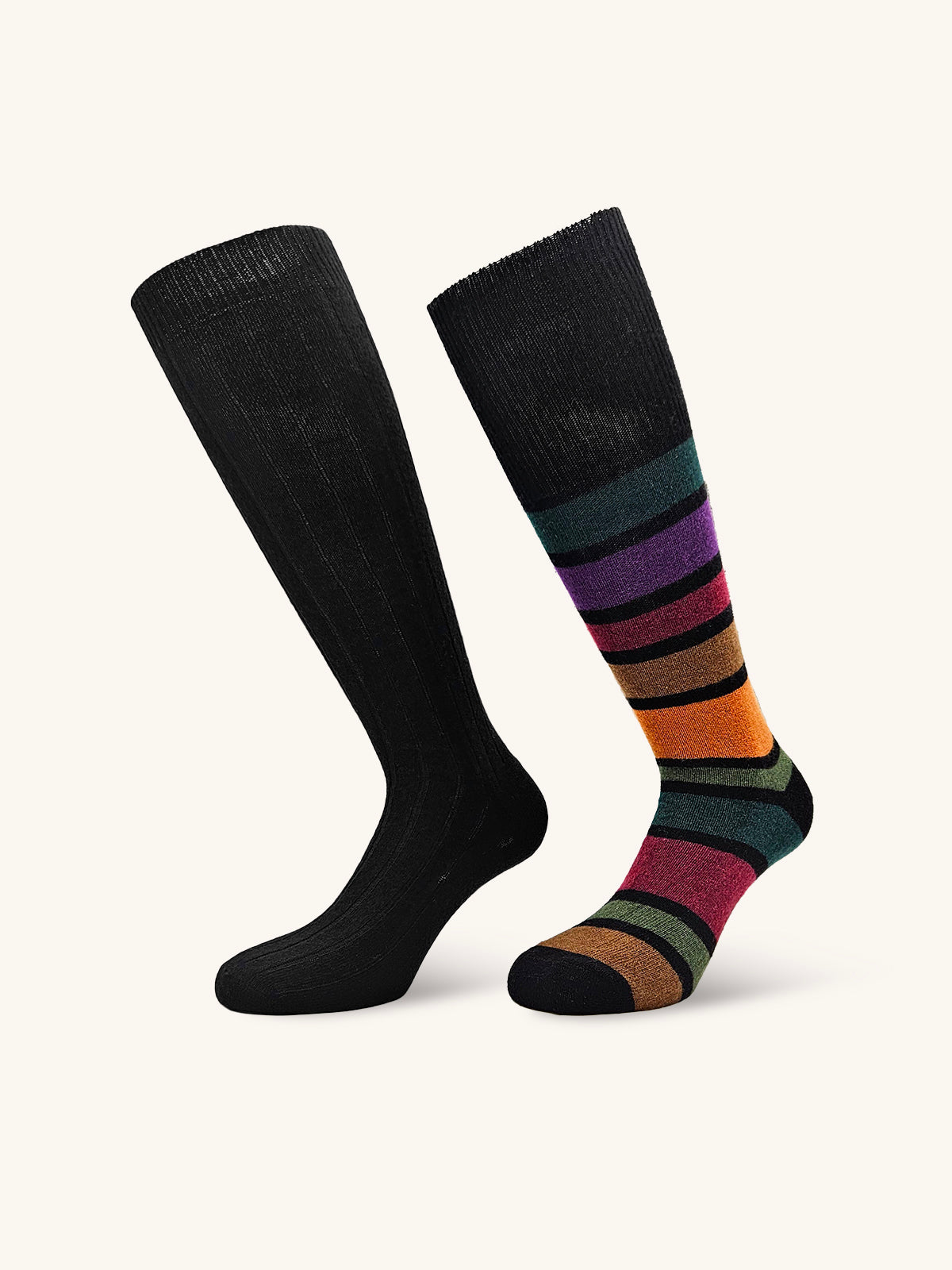 Long Sock in Cashmere Wool for Men | Fantasy | Pack of 2 pairs | Daiquiri L