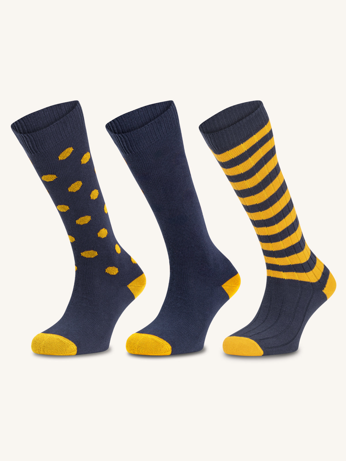 Long Cotton Socks for Men | Fantasy | Pack of 3 pairs | Polo L