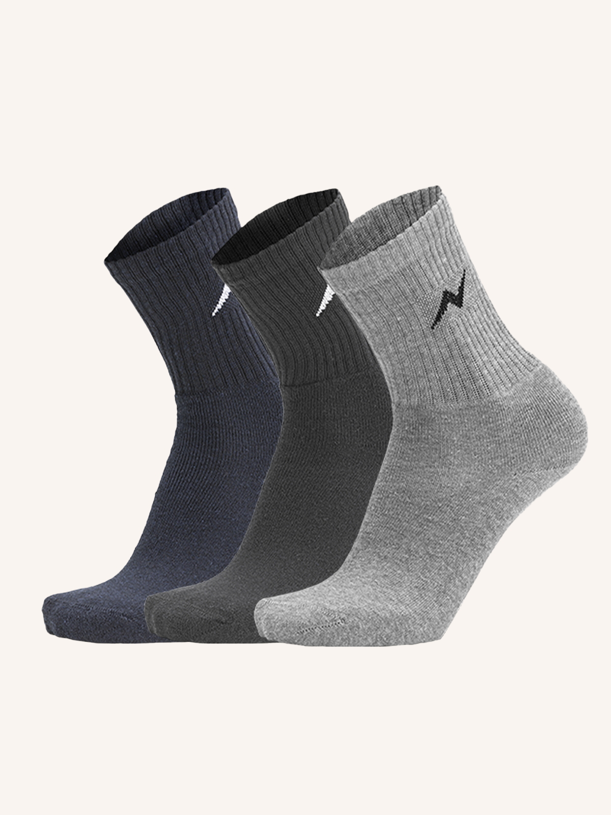 Short Sock in Variable Fabric for Men's Tennis | Plain Color | Pack of 3 Pairs | PRS 01