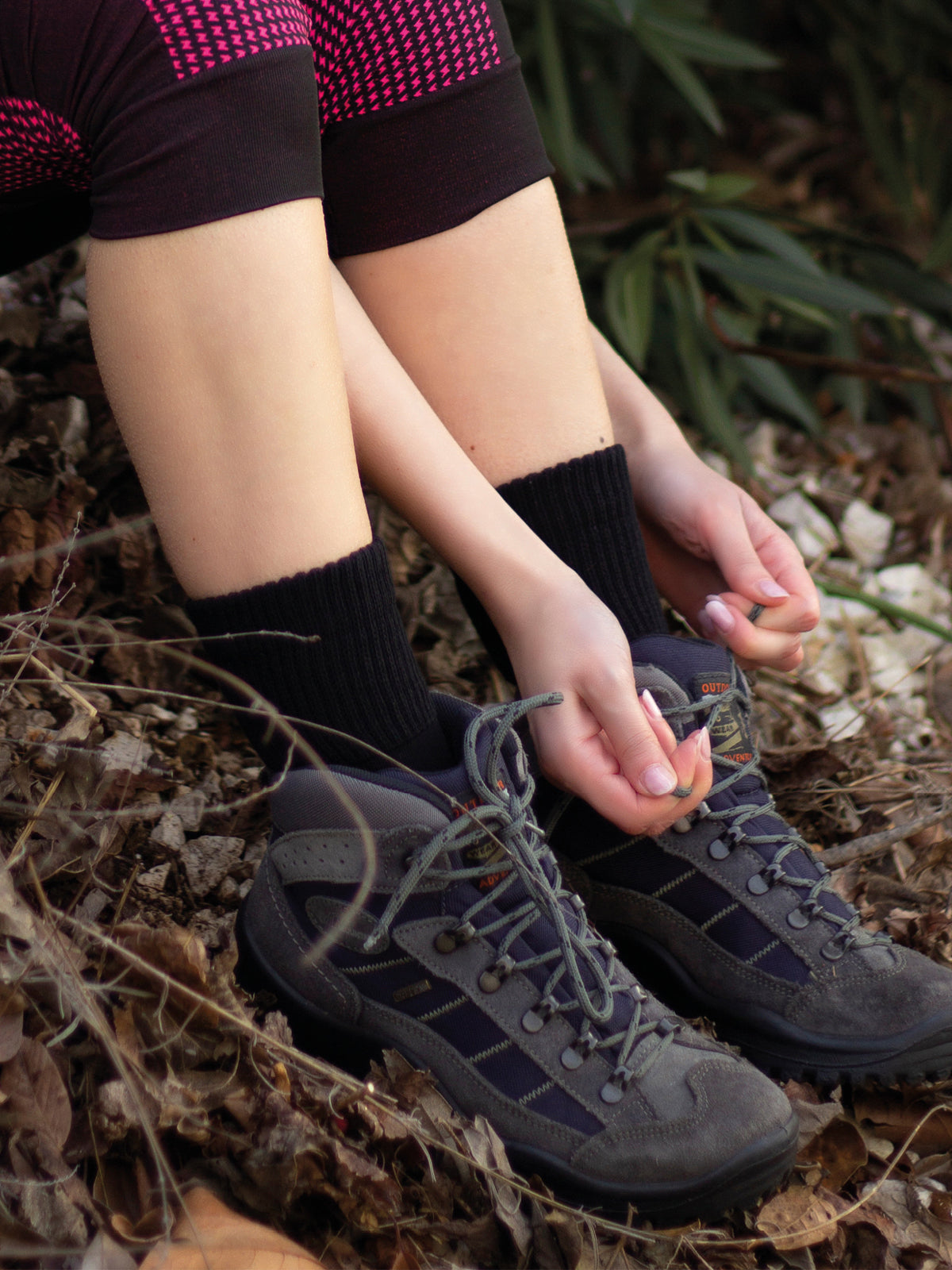 Short Cotton Socks for Women for Trekking | Plain Color | Pack of 2 Pairs | PRS PRO 04D