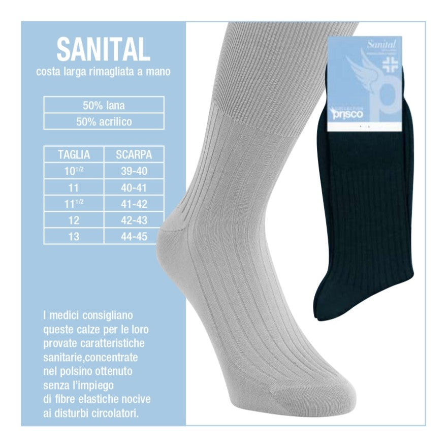 Long Sanitary Cotton Socks for Men | Pack of 6 Pairs | Sanital LC