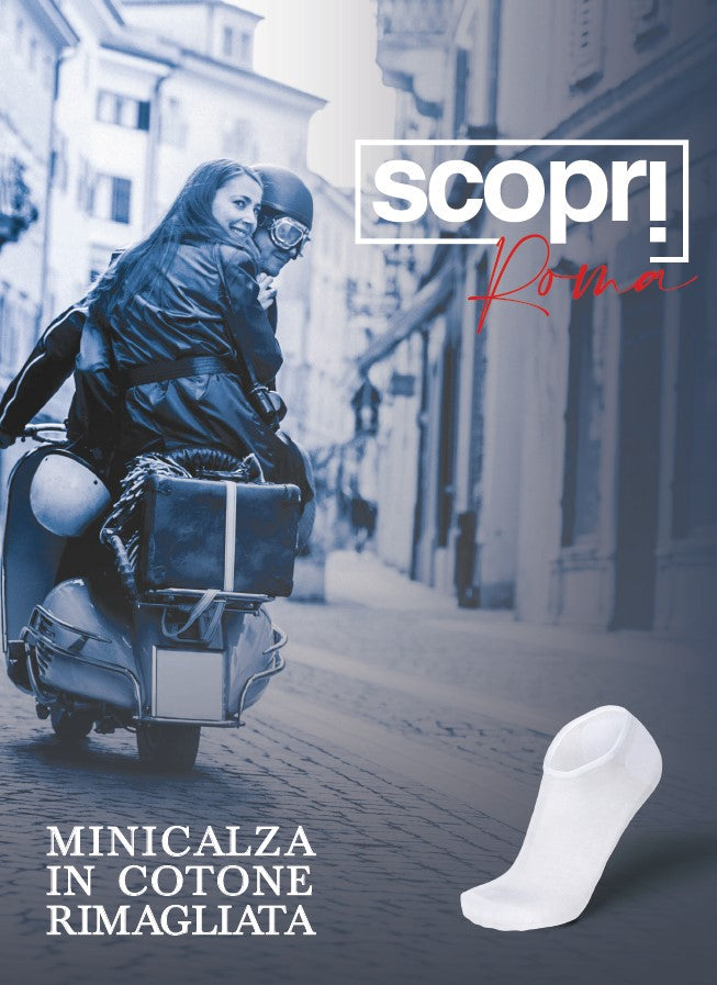 MiniCalza in Cotone | Tinta Unita | Confezione da 12 Paia | Roma