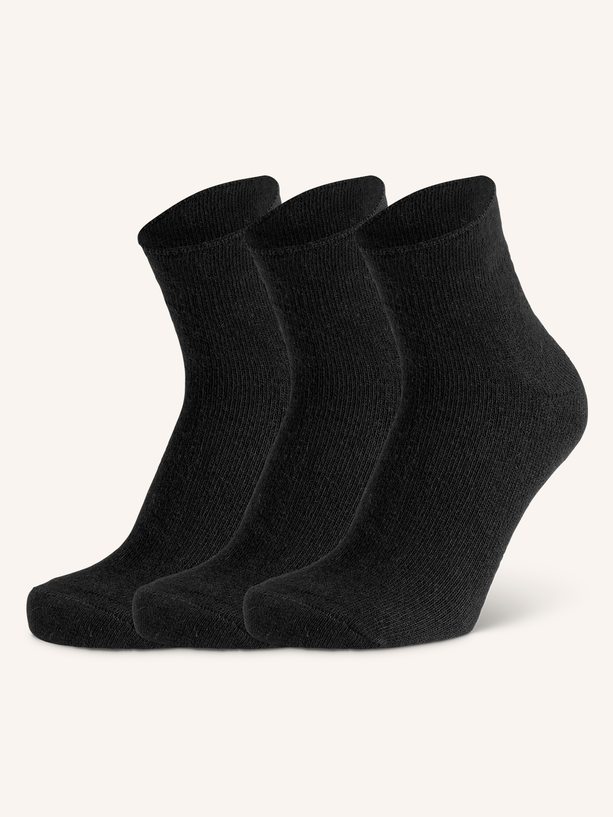 Short Socks in Angora, Cotton and Viscose for Women | Plain Color | Pack of 3 Pairs | Ancot