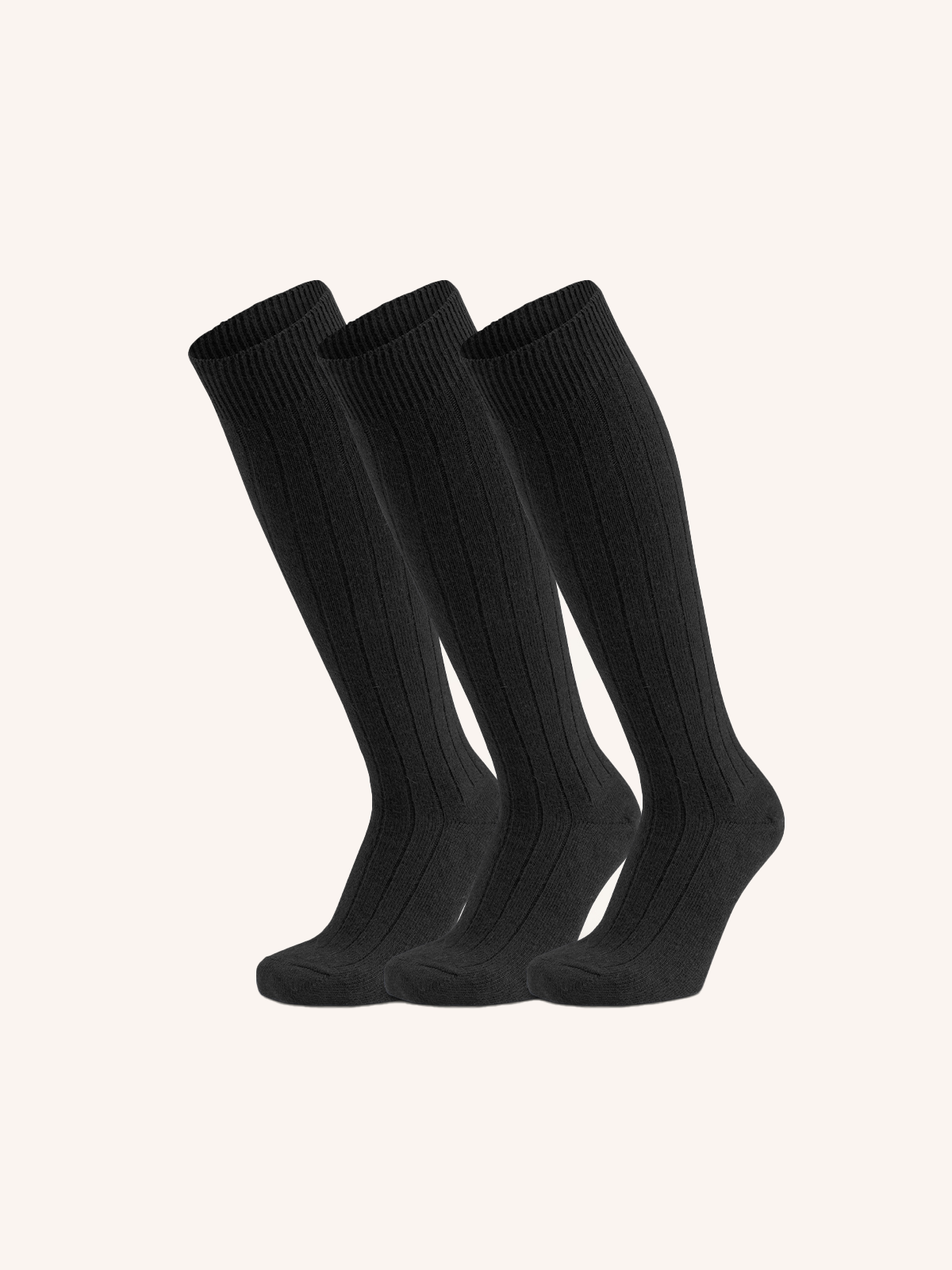 Long Socks in Angora, Cotton and Viscose for Women | Plain Color | Pack of 3 Pairs | Angor