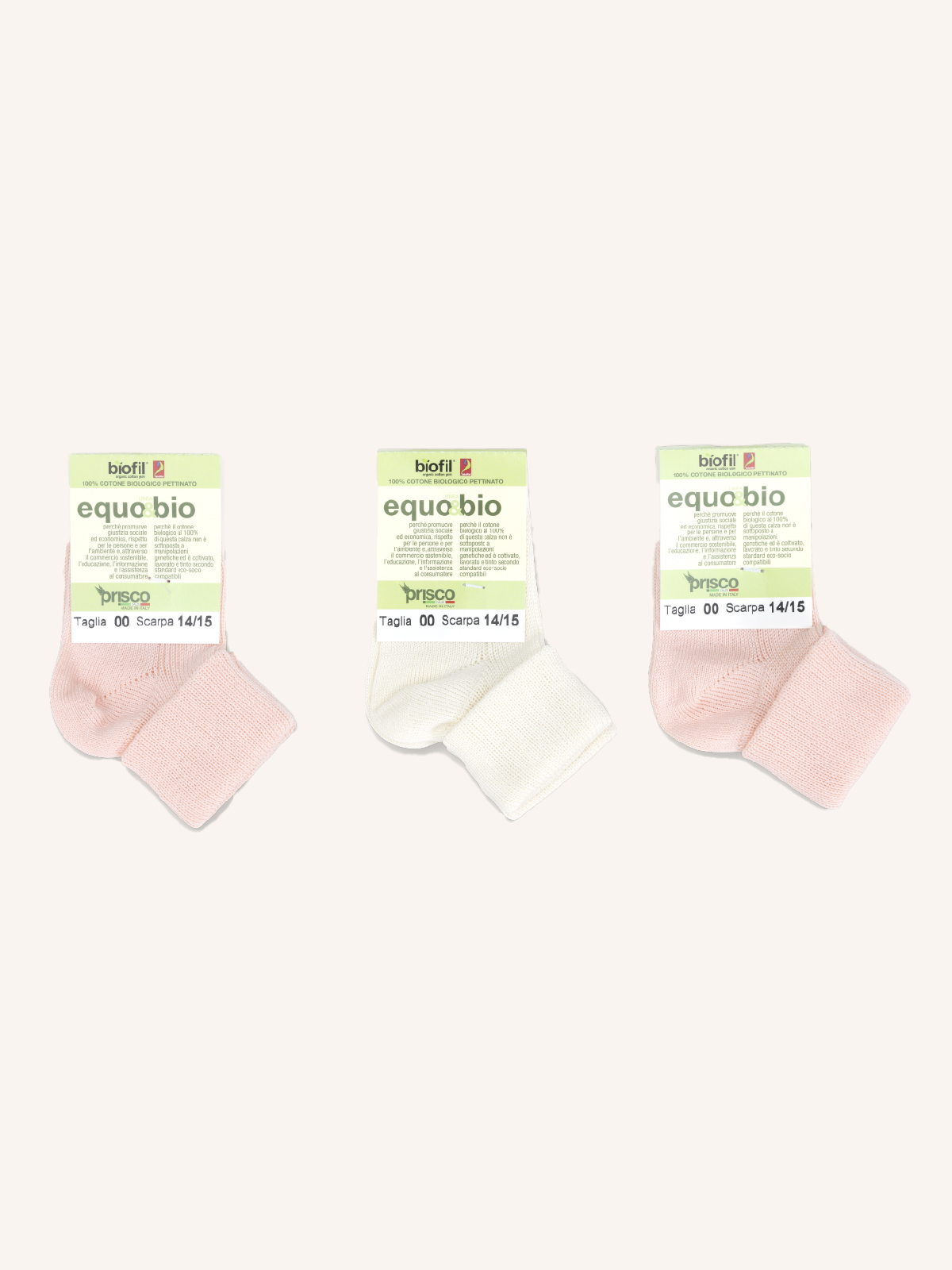 Short Sock with Cuff in Cotton for Newborn | Solid Color | Pack of 6 Pairs | Bio N1