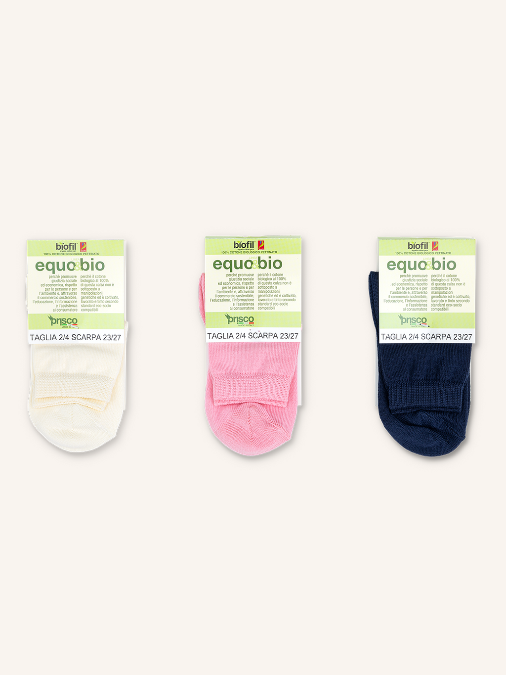 Cotton Short Sock for Child, Solid Color, Pack of 3 Pairs