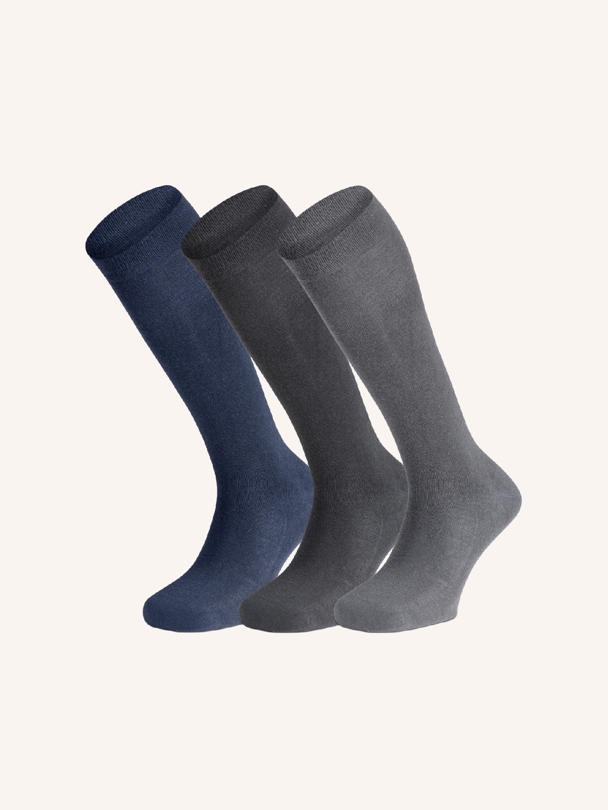 Organic Cotton Long Sock for Men | Plain Color | Pack of 3 Pairs | Bio Cotton UL