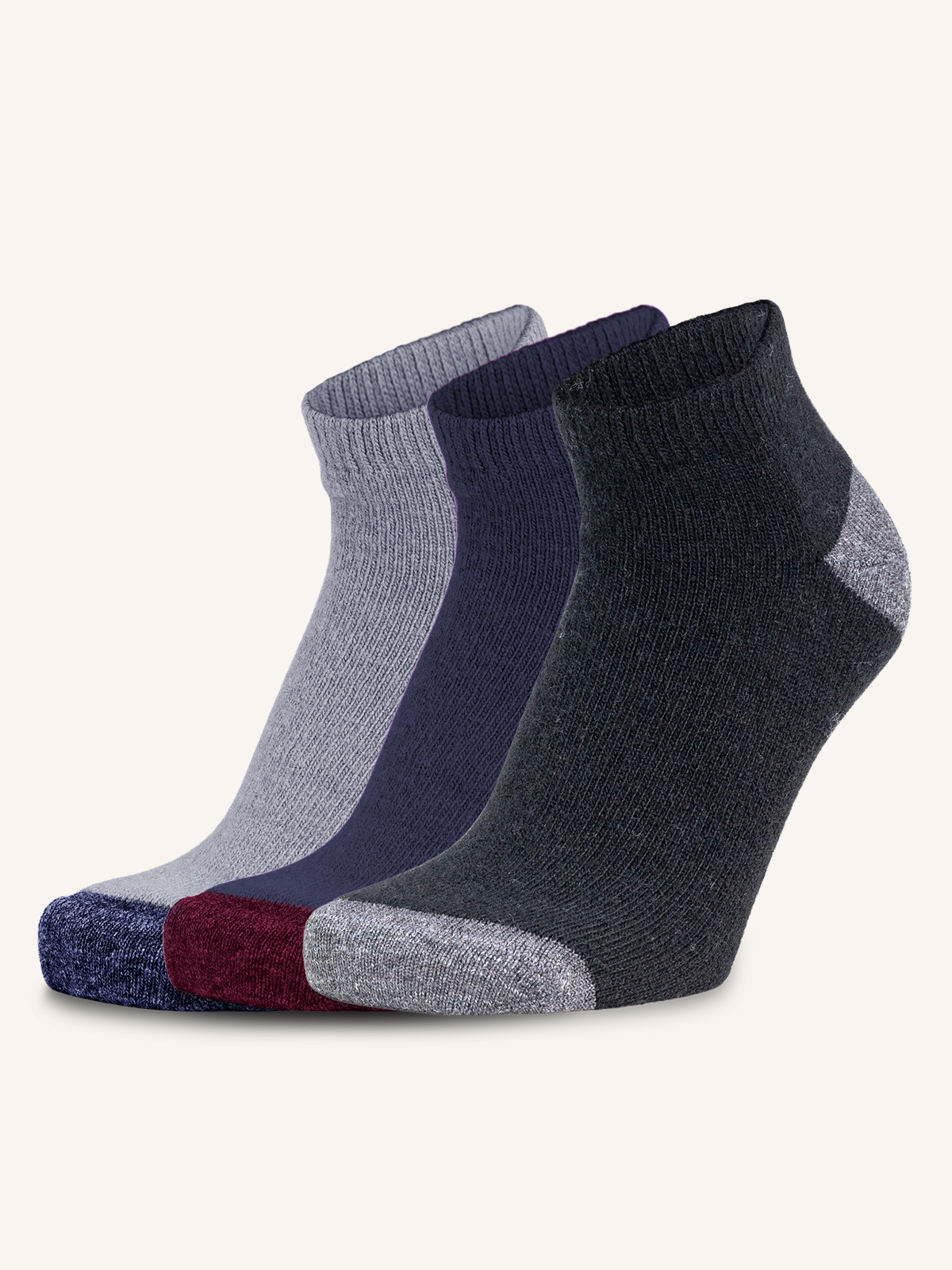 Pariscarpa Ribbed Sock in Cashmere and Wool Blend for Women | Plain Color | Pack of 3 pairs | Cachelife DP