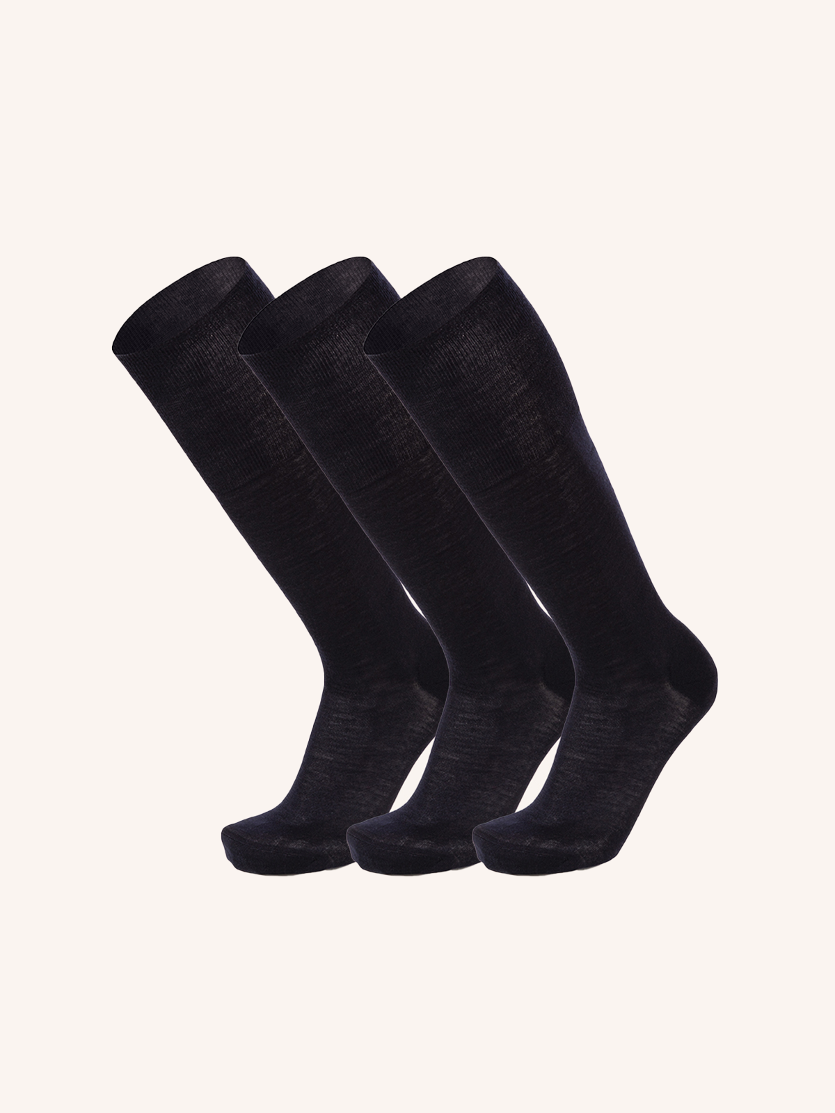 Long Socks in Fine Wool and Silk for Men | Plain Color | Pack of 3 pairs | Lanaseta