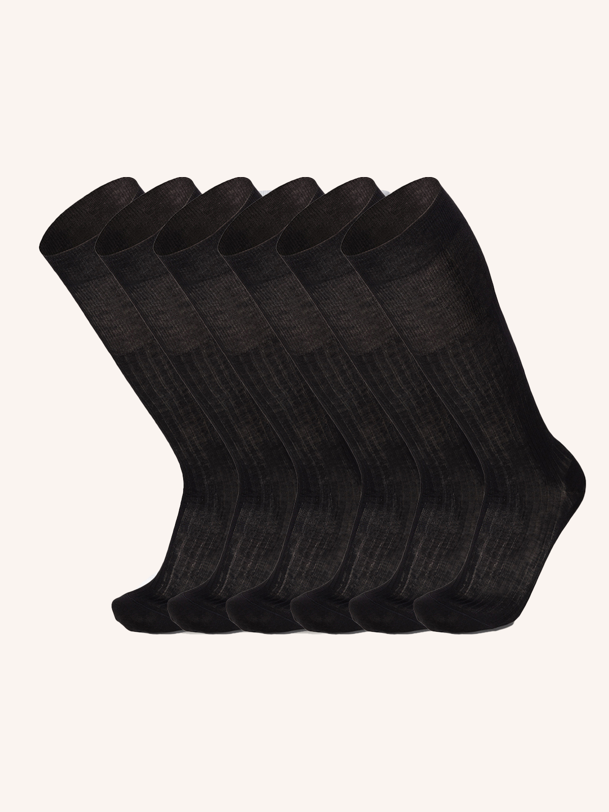 Long Double Strength Sock in Lisle for Men | Plain Color | Pack of 6 Pairs | Prince Costa Lungo