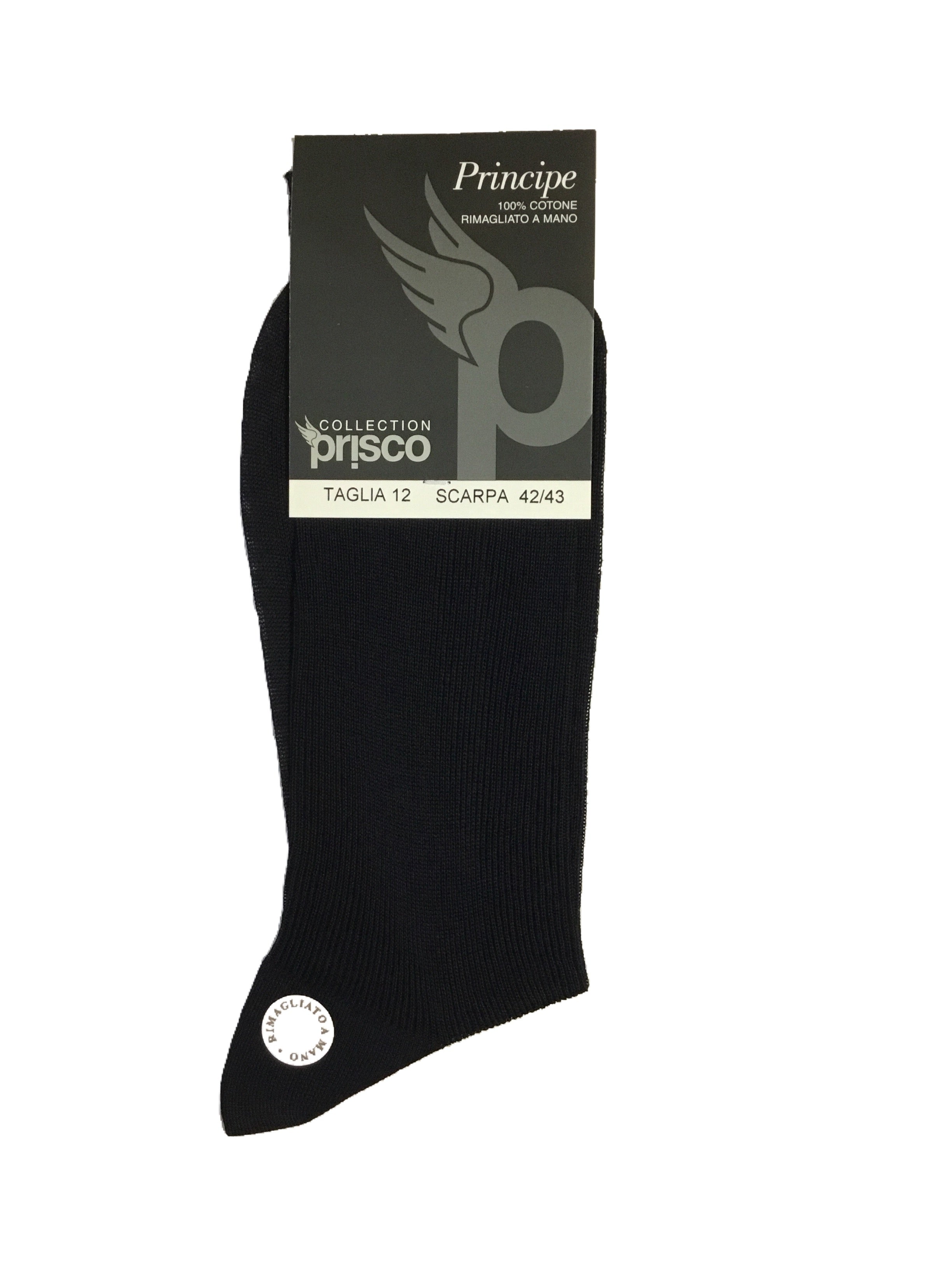 Long Double Strength Sock in Lisle for Men | Plain Color | Pack of 6 Pairs | Long Shaved Prince