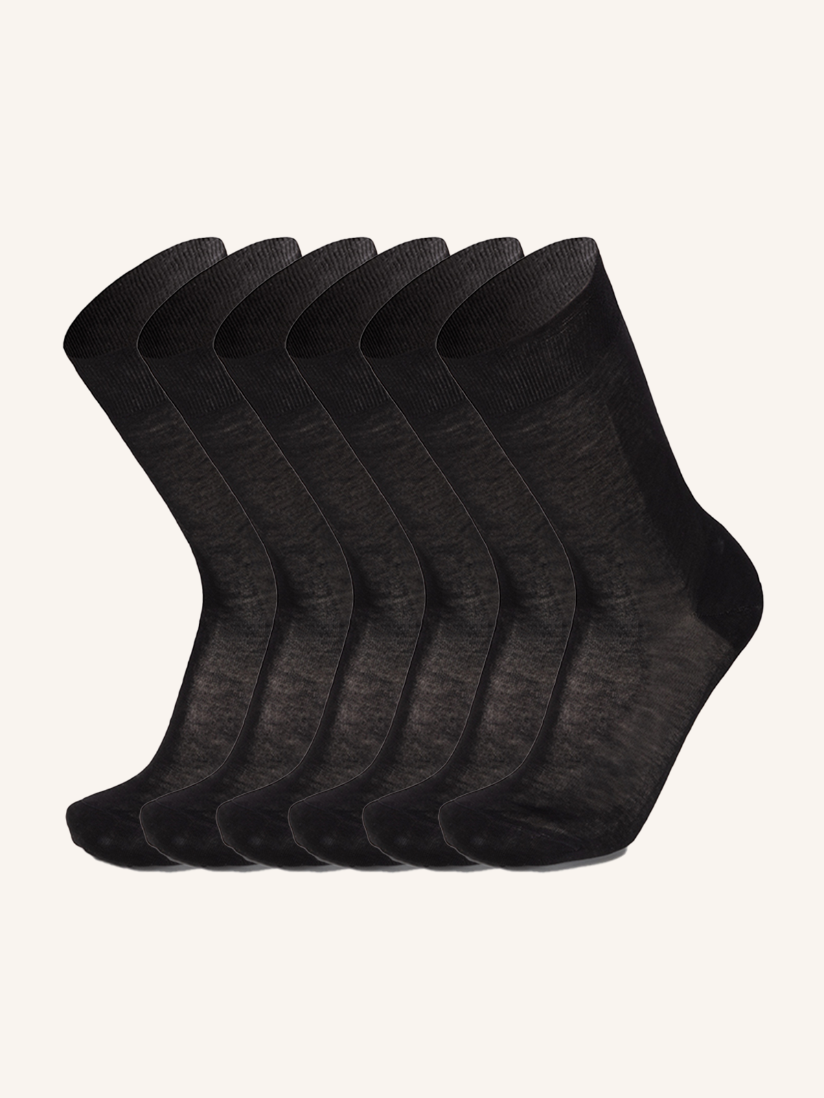 Short Sock in Lisle for Men | Plain Color | Pack of 6 Pairs | Short Shaved Prince