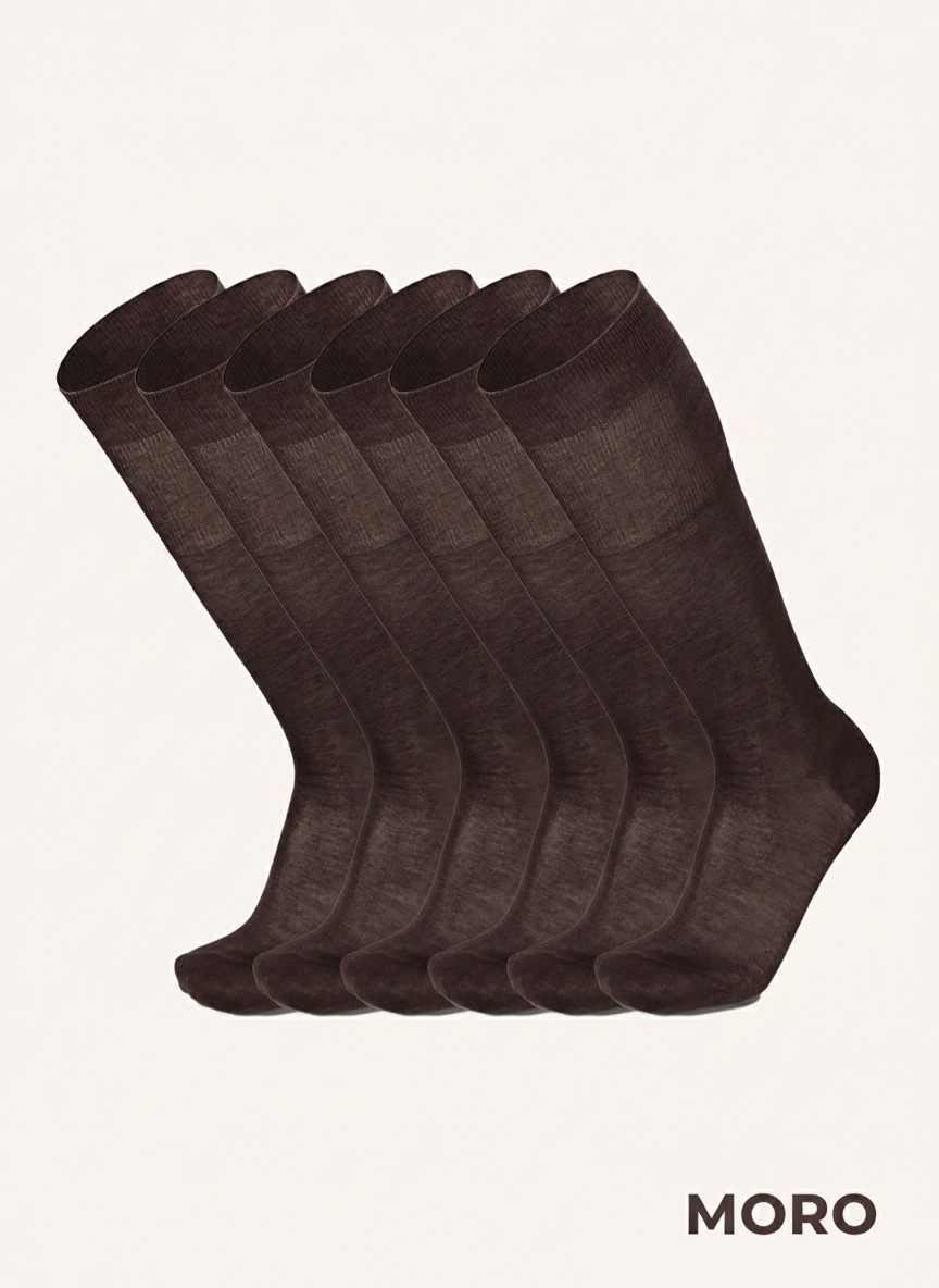 Calza Lunga Rasata per Uomo | Tinta Unita | Confezione da 6 Paia | Warm Cotton Climatic L