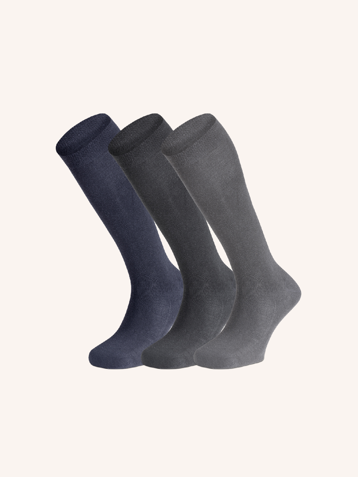 Long Socks in Viscose &amp; Cashmere for Men | Plain Color | Pack of 3 Pairs | Ultra UL
