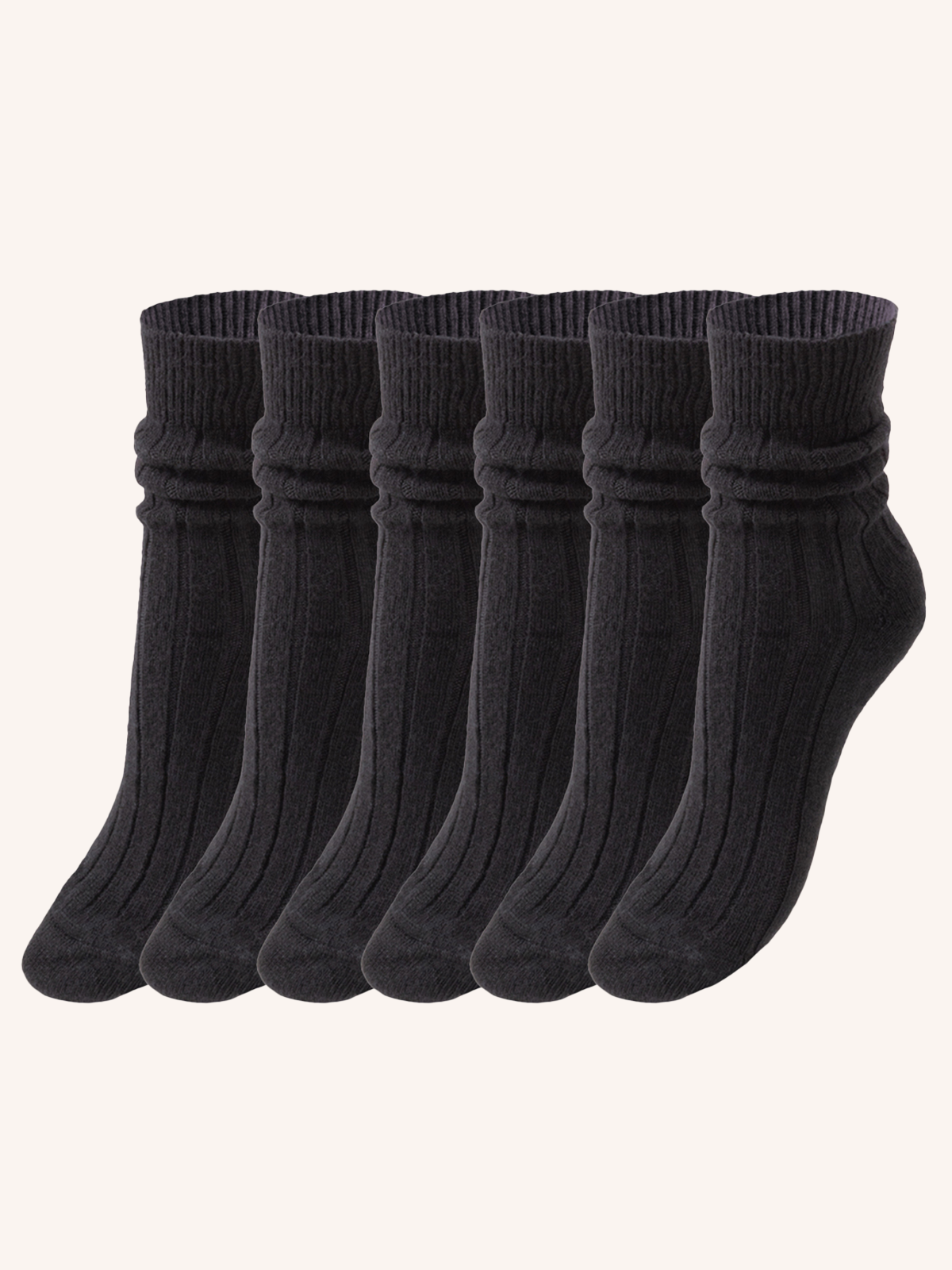 Short Wool Socks for Women | Plain Color | Pack of 6 pairs | Woolife DC