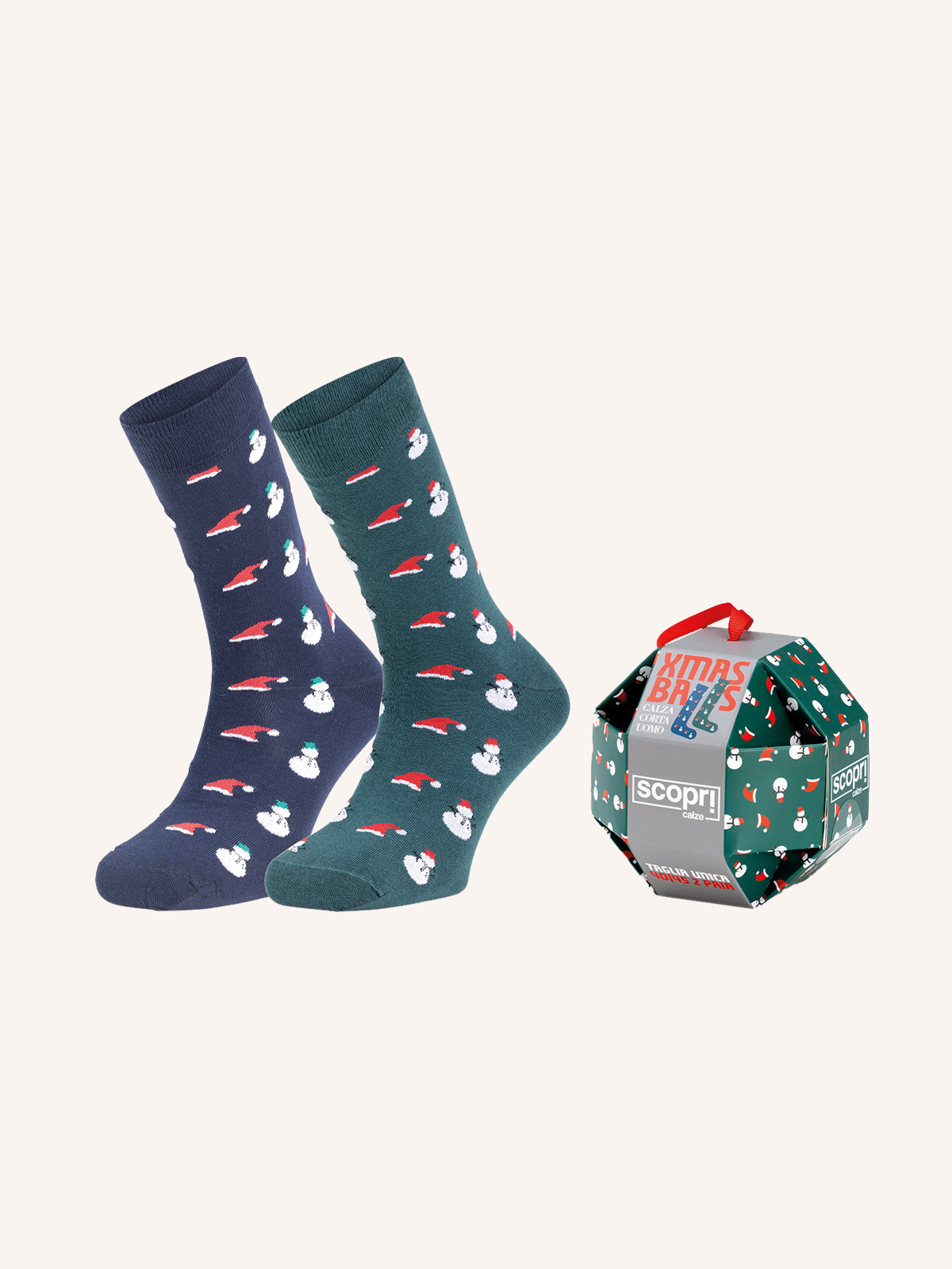 Short Cotton Socks for Men | Christmas Fantasy | Pack of 2 pairs | Xmas UC